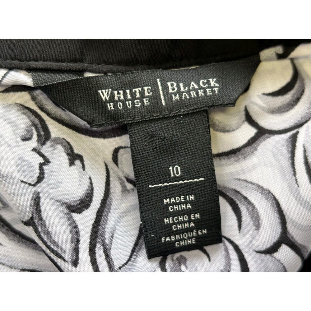 White House Black Market Floral Tunic Shirt Womens 10 Sleeveless Casual V Neck - Picture 3 of 8